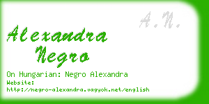 alexandra negro business card